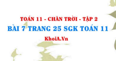 Bài 7 trang 25 Toán 11 Tập 2 Chân trời sáng tạo